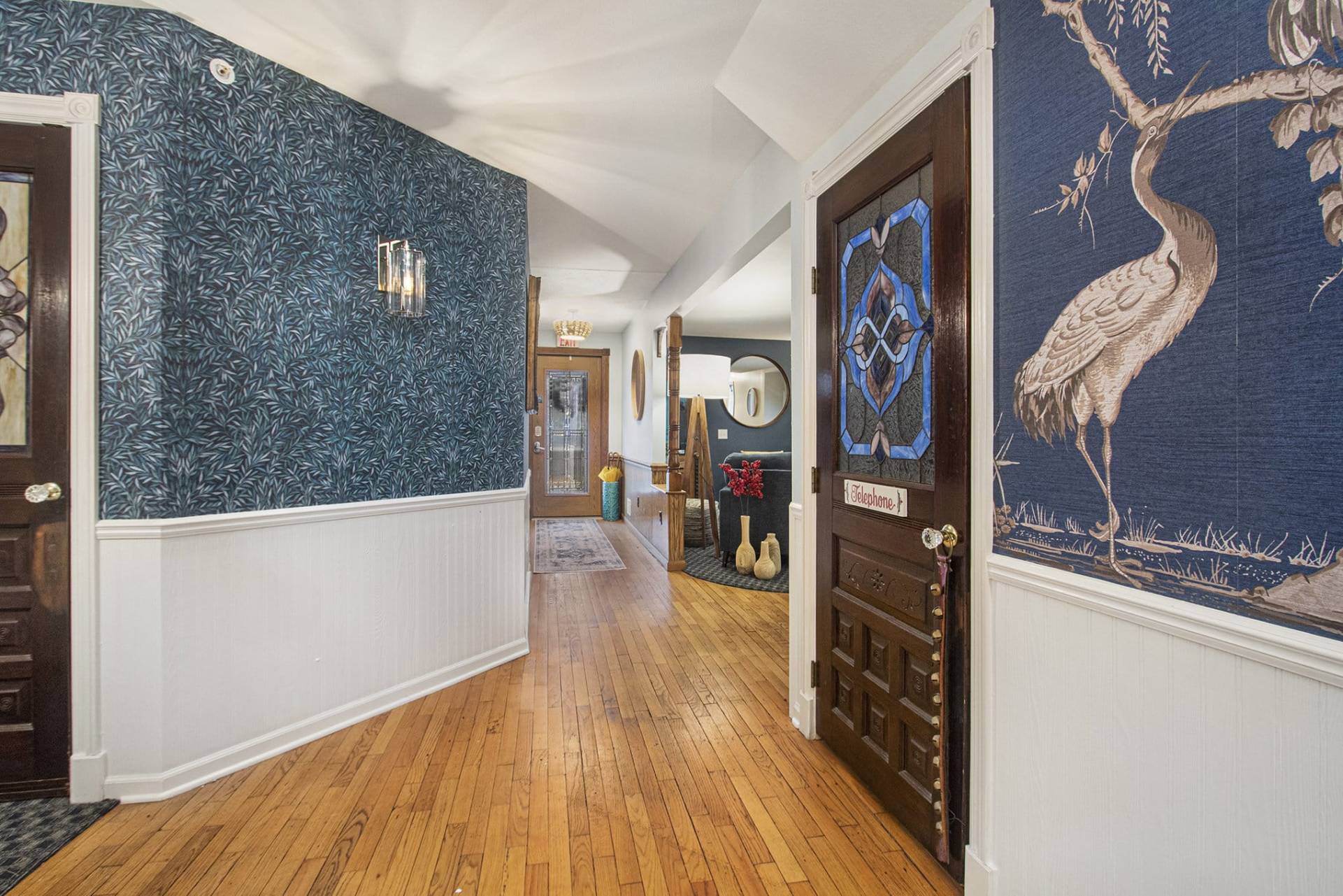 view of hallway to front entrance